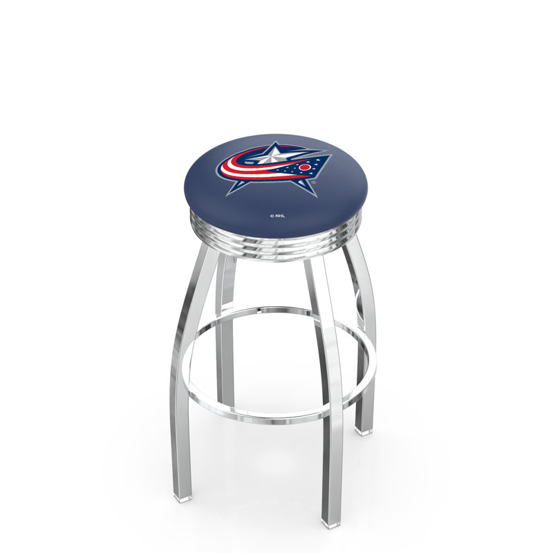 NHL Swivel Bar Stool, Columbus Blue Jackets, Counter Stool (25" Seat Height)