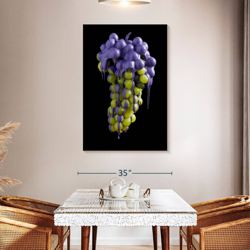 Yarlin Grapes Dripping Purple, 48" H x 32" W