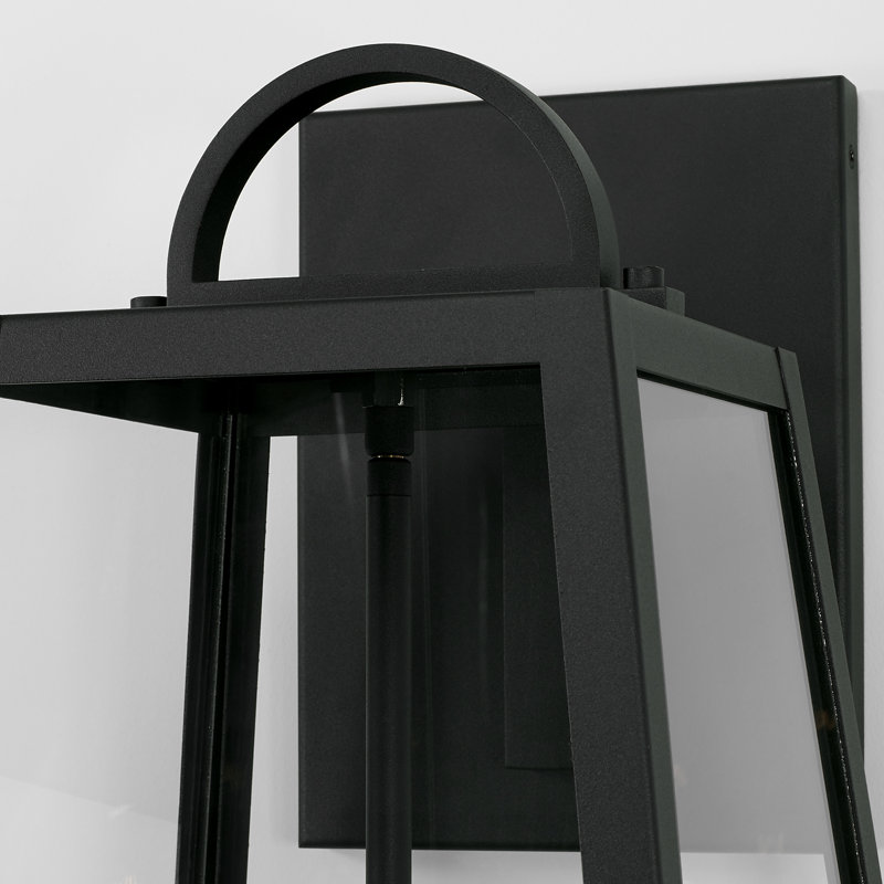 Lanterne murale d'extérieur à 4 ampoules H 23,25 po, Noir