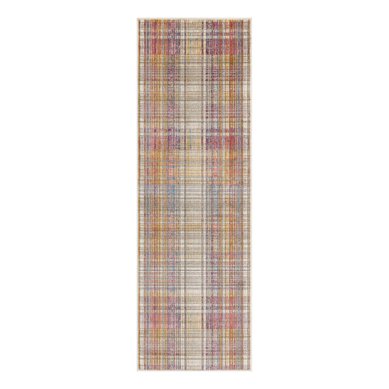 Sease Plaid Indoor Rug, Runner 2' x 6'