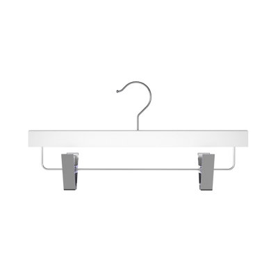 Rebrilliant 14" Long Wooden Pant & Skirt Hanger With Clips
