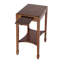  12 po Gilbert W Table de bout rectangulaire en bois avec plateau coulissant et tablette inférieure ouverte, brun moyen-1544719084