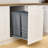 Double Pullout Waste Container Kitchen Trash Can with Soft Close Grey 50QTx2