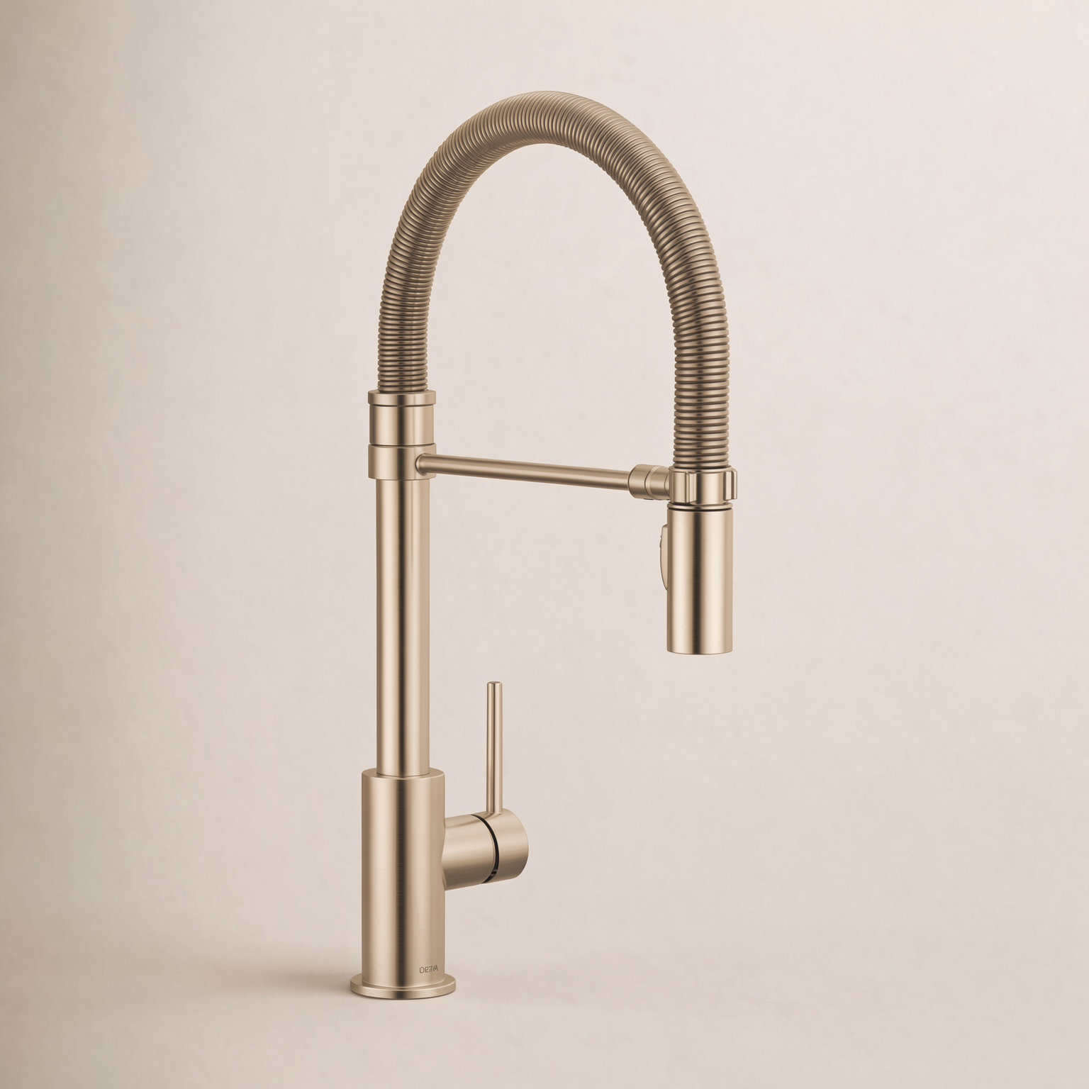 Trinsic Pull Down Sprayer Kitchen Sink Faucet, Pro Commercial Style Pull Down Kitchen Faucet, Champagne Bronze