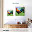 Crowle coq sur l'herbe