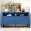 Console 60 po avec 3 tiroirs et tablette ouverte-519656754
