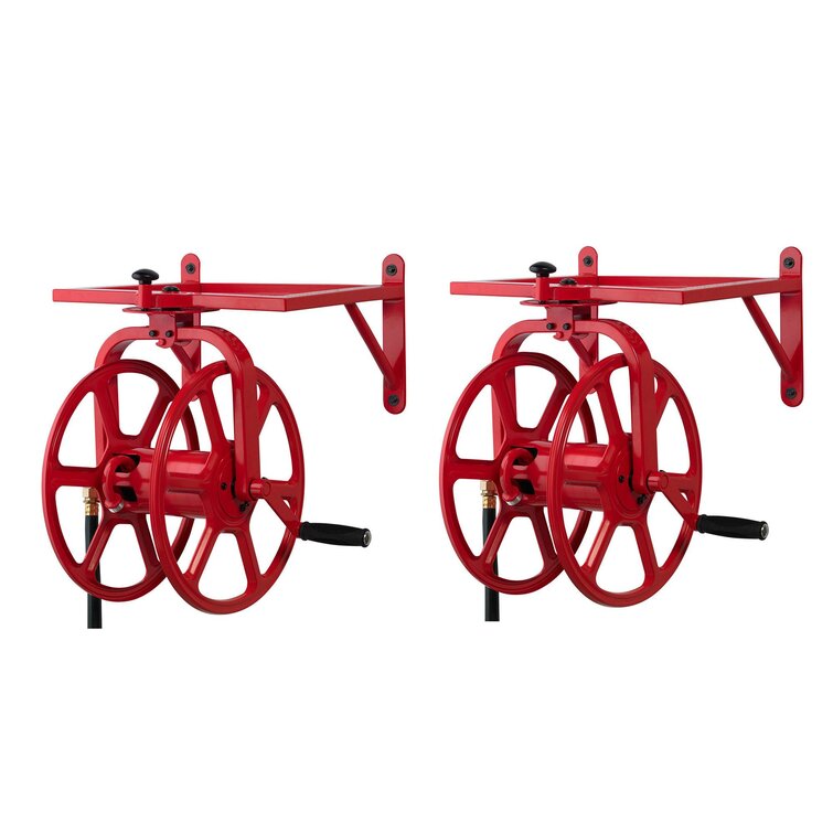 Yard Butler Mighty Reel Steel Wall Mounted Swivel Hose Reel - 75