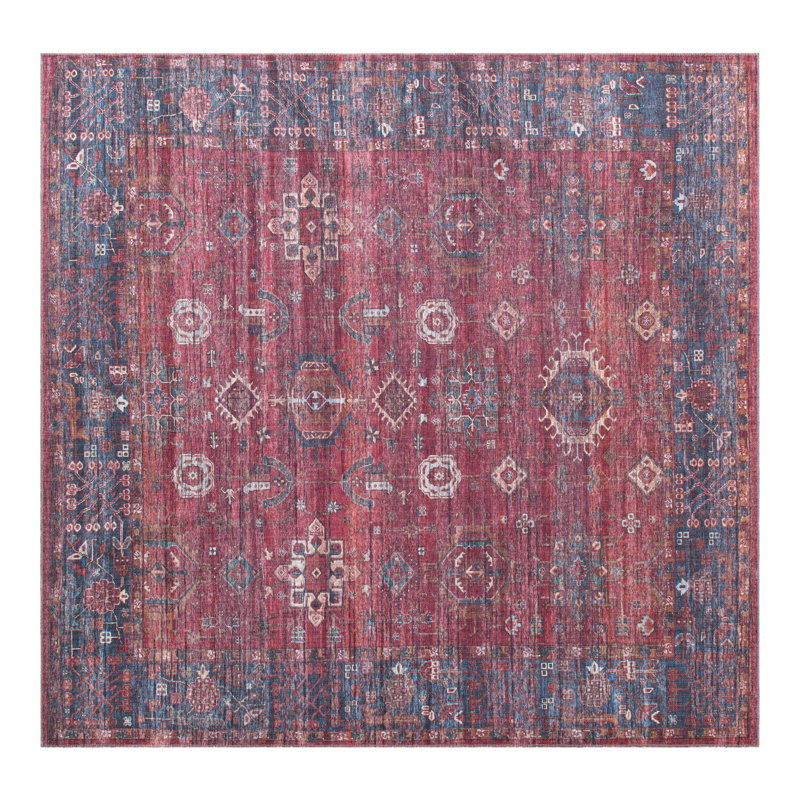 Hedin Geometric Indoor Rug, Square 10'6" x 10'6"