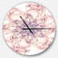 Horloge murale moderne pleine floraison rose-34141150