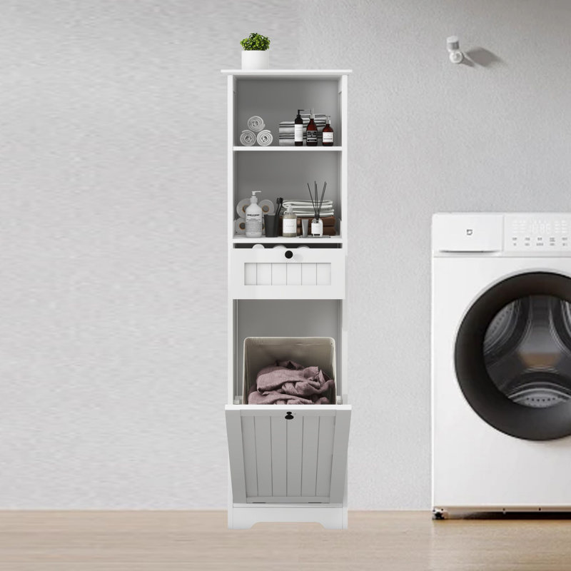Wood Cabinet Laundry Hamper