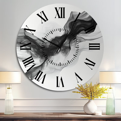 Horloge murale abstraite silencieuse en métal