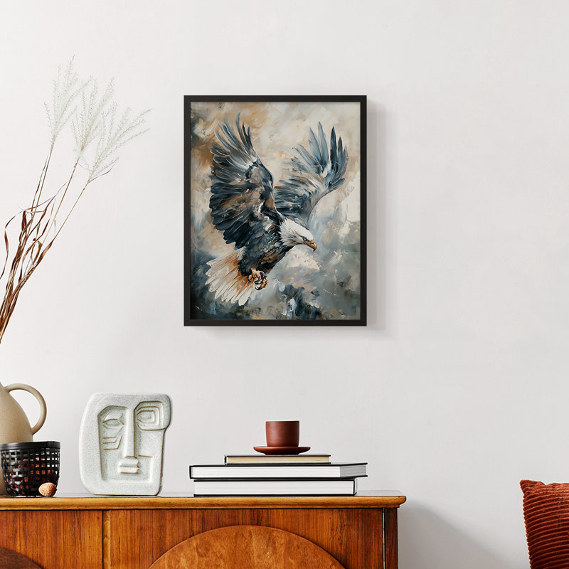 ANIMALS Series CXVII - reproduction encadrée de qualité supérieure - prête à être accrochée - aucun clou requis, Noir