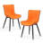 Jimma Faux Leather Upholstered Wingback Dining Chair with Iron Legs -194002854
