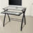 Eckstein Glass Top Metal Base Computer Desk