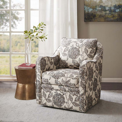 Chaise rembourrée en polyester avec base ronde