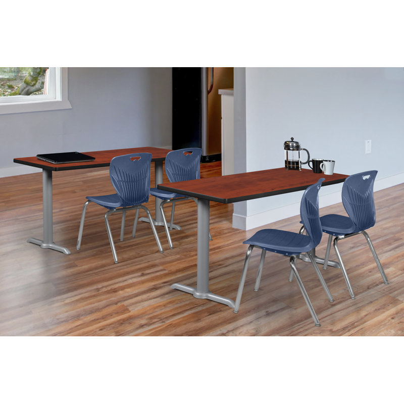 Base et table de formation Cain, Gris, Cerise, H 29 po x L 60 po x l 24 po