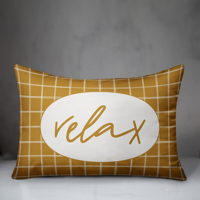  Housse de coussin rectangulaire et insert Relax, Jaune