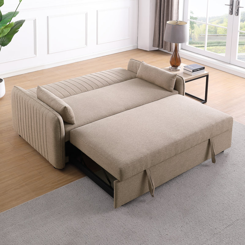 2 Seater Sofa Bed, Beige