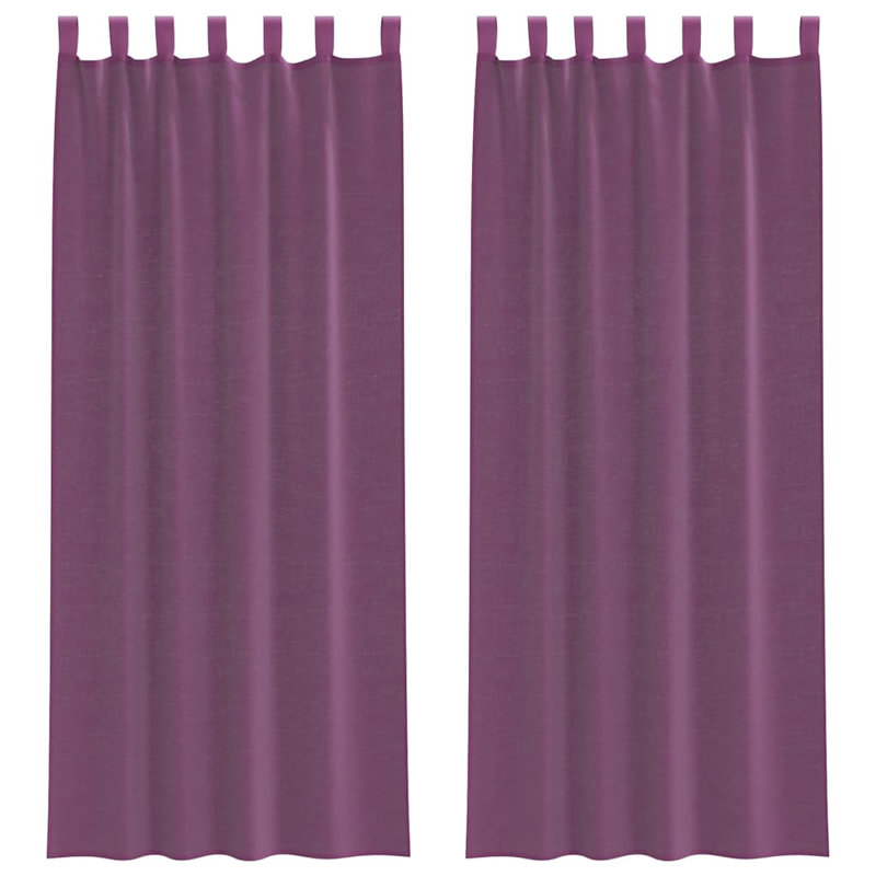 Semi Sheer Curtain, 140cm Width x 260cm Drop, Purple