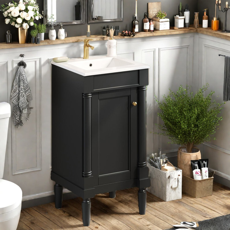 Meuble-lavabo et lavabo peu encombrant, style français en bois MDF pour la maison