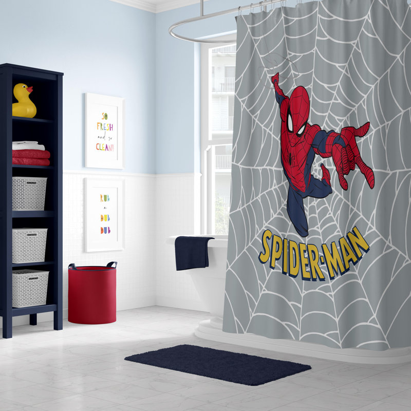 Spiderman - Bad Guys Beware shower curtain