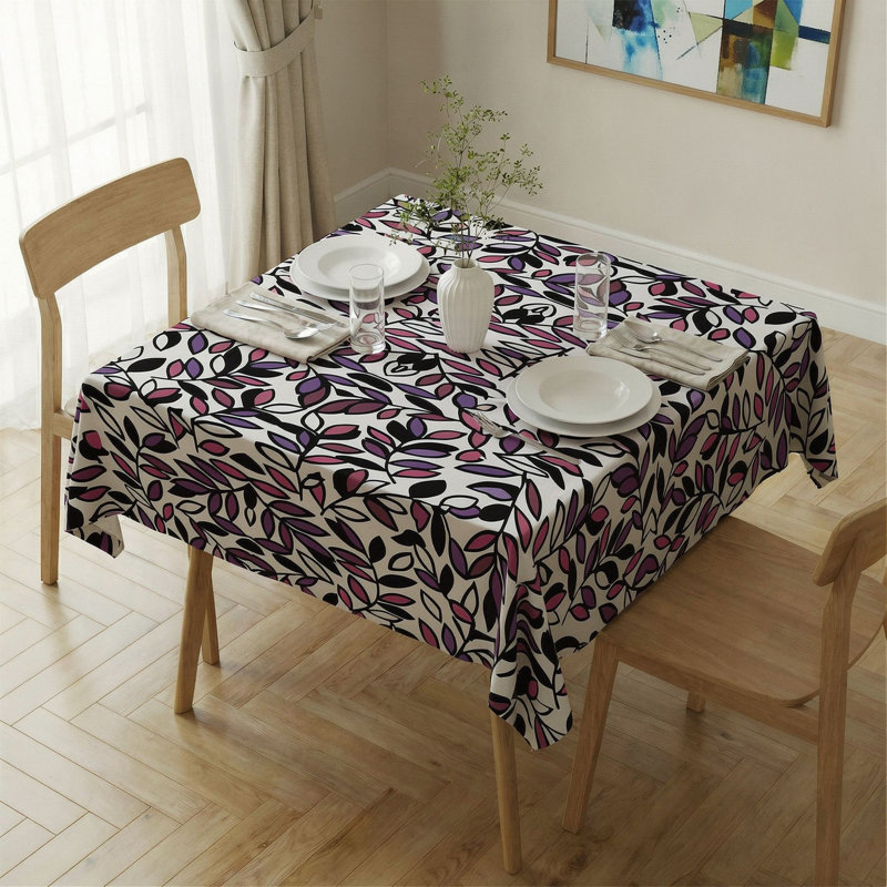 Elegant Tablecloth (55 x 55 Inches), 65% Cotton / 35% Polyester, Easy Clean, Machine Washable at 86°F, Tumble Dryer Safe, Ironable | Perfect for Dining Table & Special Occasions, Durable & Stylish Design