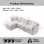 Canapés modulaires modernes, tissu chenille doux, canapé confortable en forme de L pour la maison