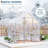 Polycarbonate Walk-In Greenhouse 6x4 FT – Heavy Duty Aluminum Frame, Sliding Door, Adjustable Roof Vent, Rain Gutter, All-Season Outdoor Kit for Backyard, Garden, Patio (Original Color)-123370031