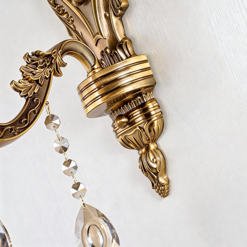 Elegant Vintage Crystal Wall Sconce