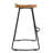 Tiva Handcrafted Backless Barstool, Mango Wood Saddle Seat-1869197541-1869197540