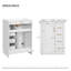 Meuble-lavabo 24 po avec lavabo intégré en céramique, meuble-lavabo à une porte, 3 tiroirs et meuble-lavabo simple pour petite et moyenne salle de bain-958832442