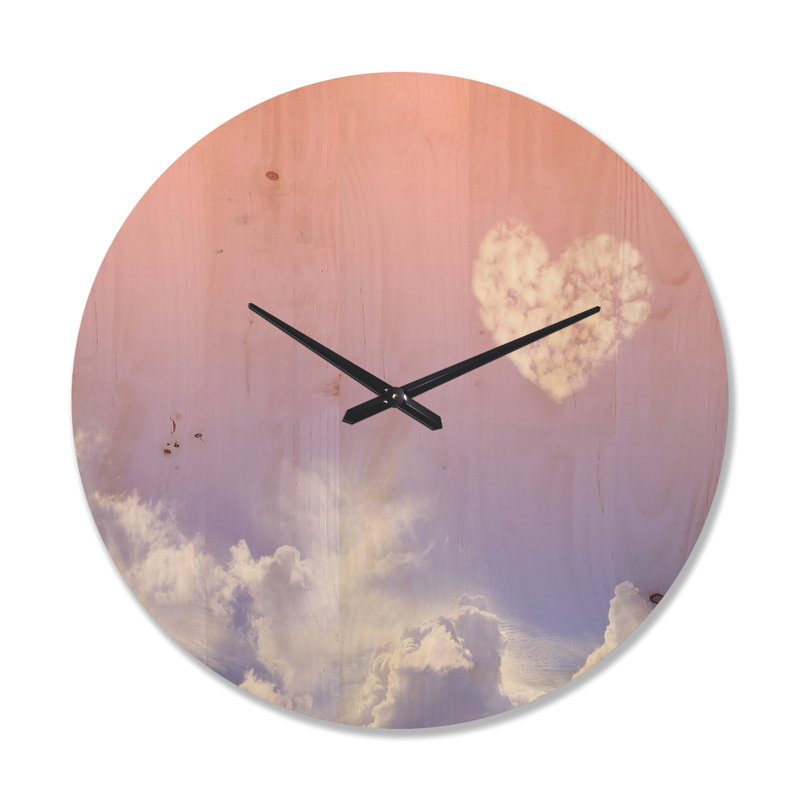 Love Is in the Air - Horloge murale moderne en bois, Grand