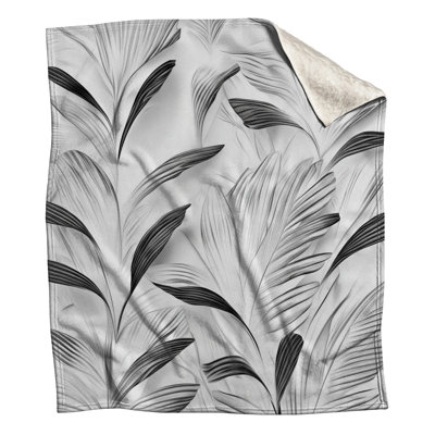Couvertures texturées à motif de feuilles