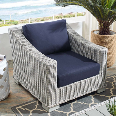 Conway Outdoor Patio Wicker Rattan Armchair