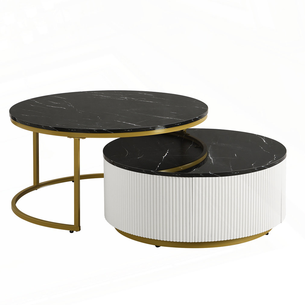 Latitude Run® Modern Round Nesting Coffee Table - Wayfair Canada