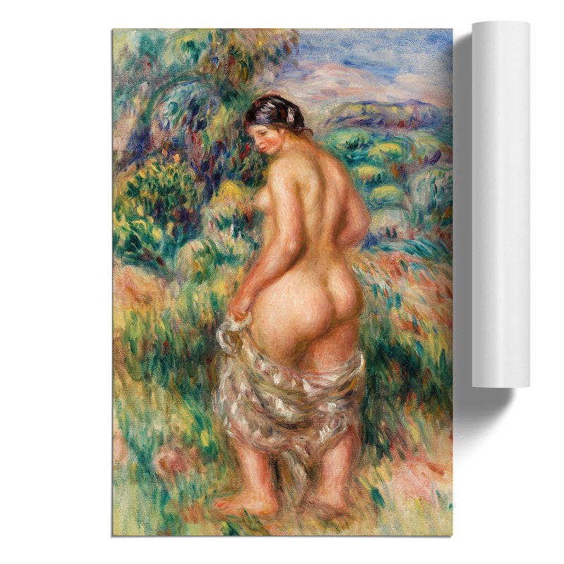 Standing Bather by Pierre Auguste Renoir - Frameless Print, 30cm H x 21cm W x 0.1cm D