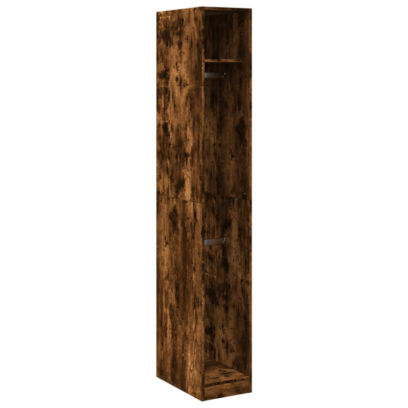 Artressia Manufactured Wood Wardrobe, 30 x 50 x 200 cm, Smoked Oak