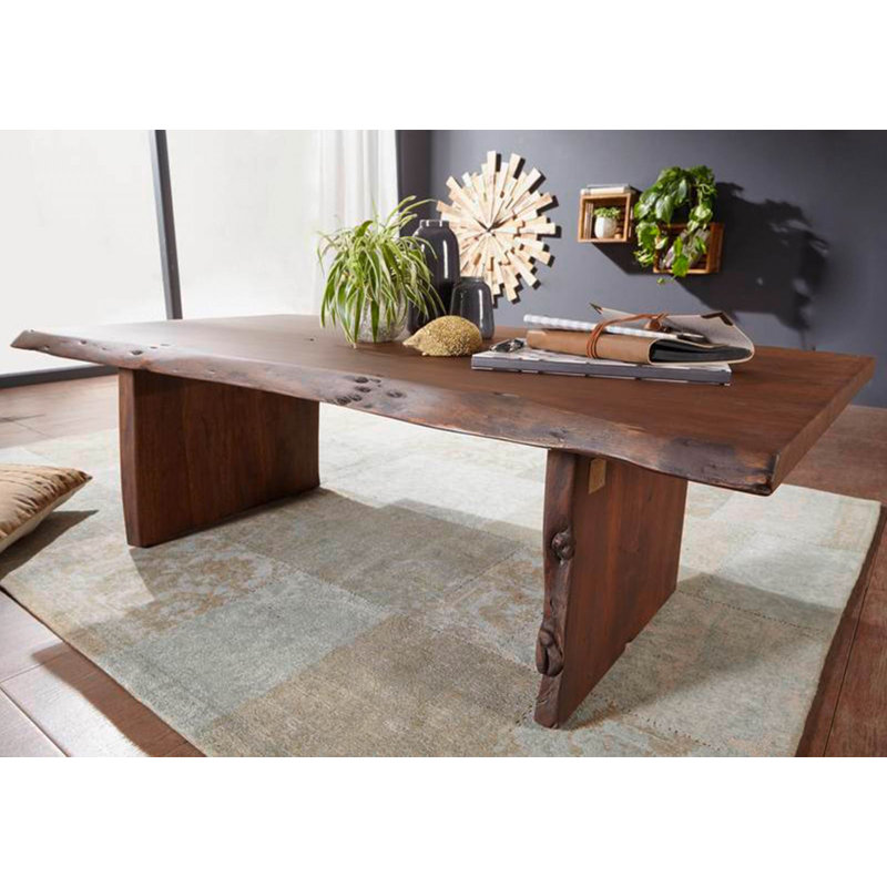 Pure Acacia Solid Wood Frame Coffee Table, Brown, H45 x L70 x W150cm