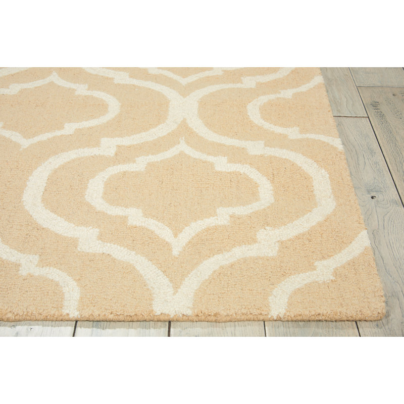 Aiyana Geometric Wool Hand Woven Area Rug, Rectangle 114 x 175cm