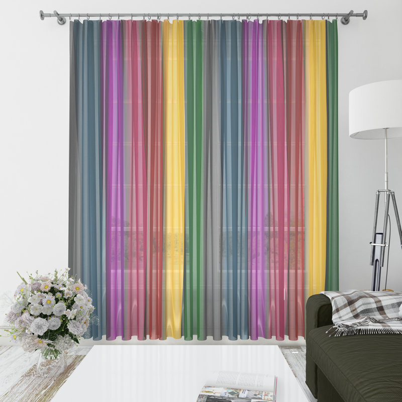 Semi Sheer Curtain Pair, 20" W x 52" L