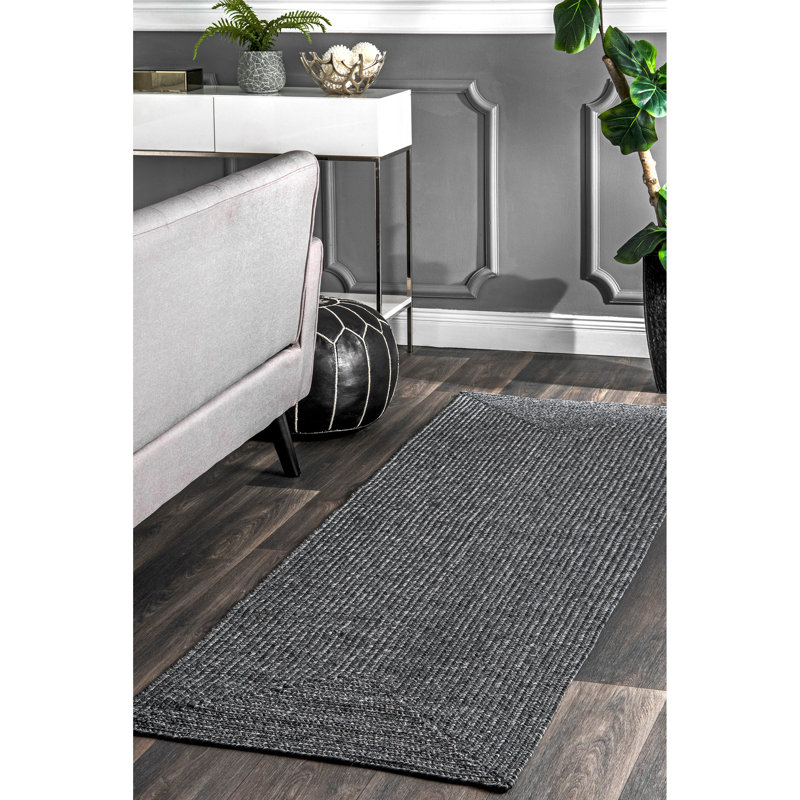 Benitez Solid Colour Hand Woven Area Rug, Runner 76 x 244cm