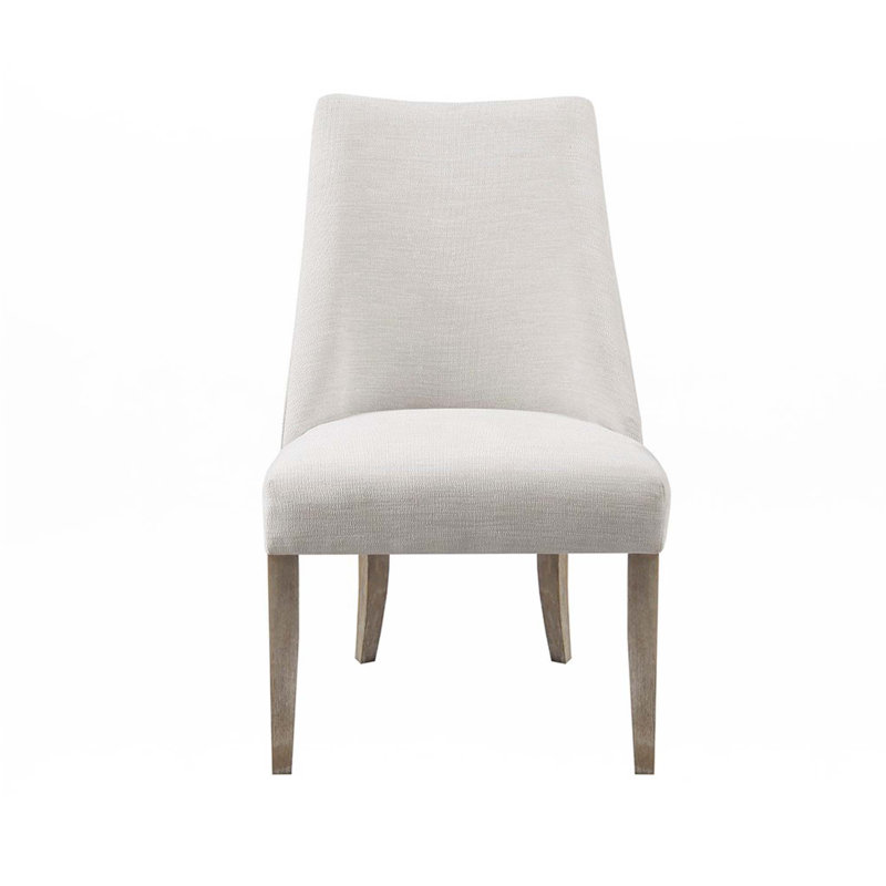Upholstered Dining Chair Set Of 2, Brown, Ivory