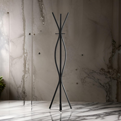 Coat Rack, Hall Tree, Free Standing Entryway Bedroom, Metal