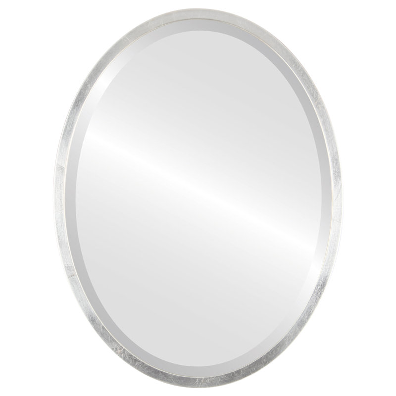 Miroir biseauté Javion, H 25,12 po x l 31,12 po, Feuille brune argentée