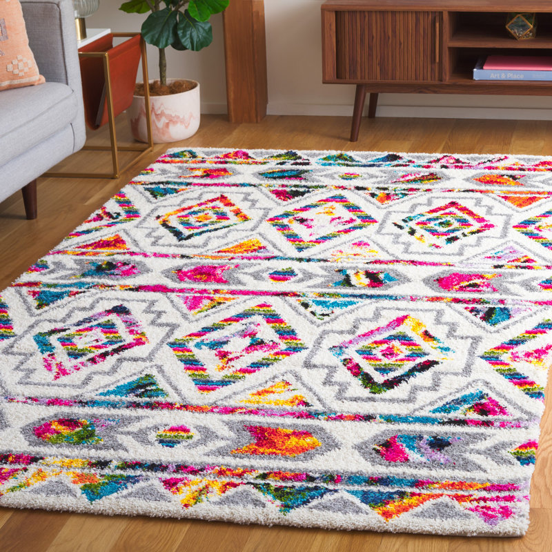 Breanna Shag Performance Geometric Rug, Rectangle 5'1" x 7'6"