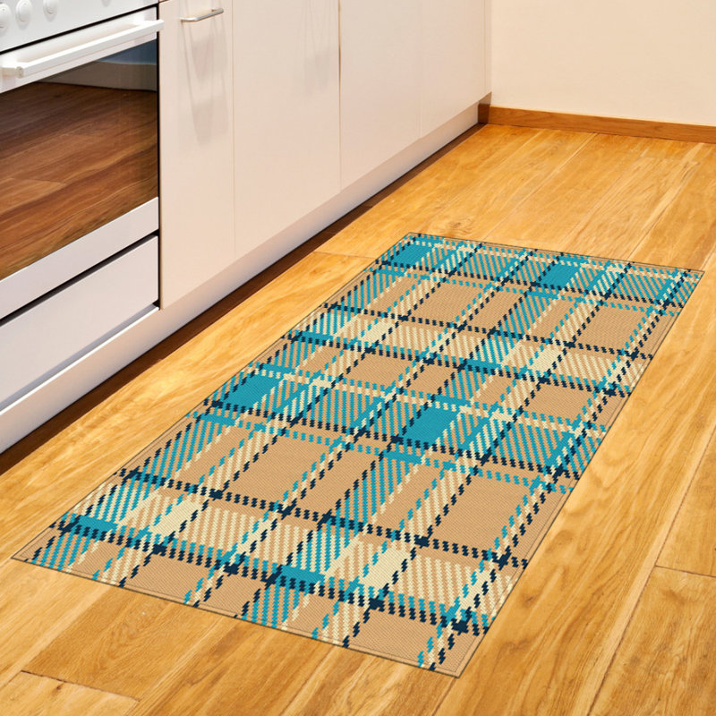 Checkered High Density Long Fiber Poly Threads Decorative Area Rug Carpet, Rectangle 2'7" x 5'