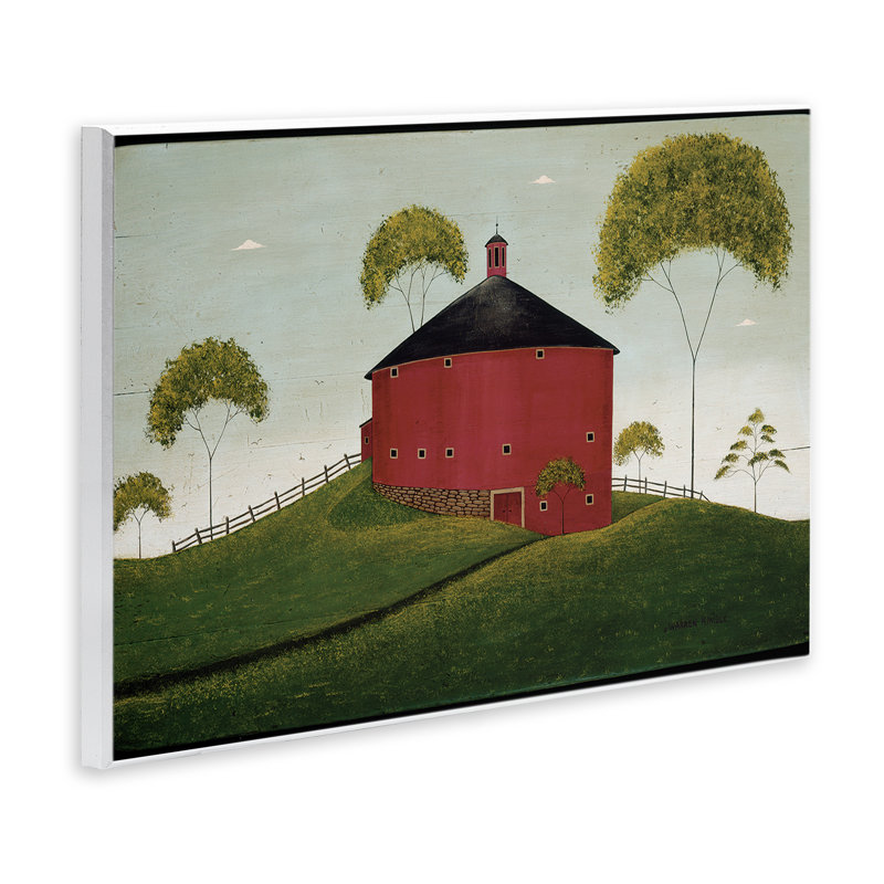 «Round Barn in Pasture», art mural, par Warren Kimble, H 10 po x l 15 po