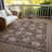 Washable Floral Indoor / Outdoor Rug-134967579