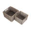 Square Unlined Wicker 2 Piece Storage Basket Set