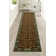 Custom Size Anti-Slip Low Profile Loop Pile Pet Paw and Bone Green and Brown Design Runner Rug